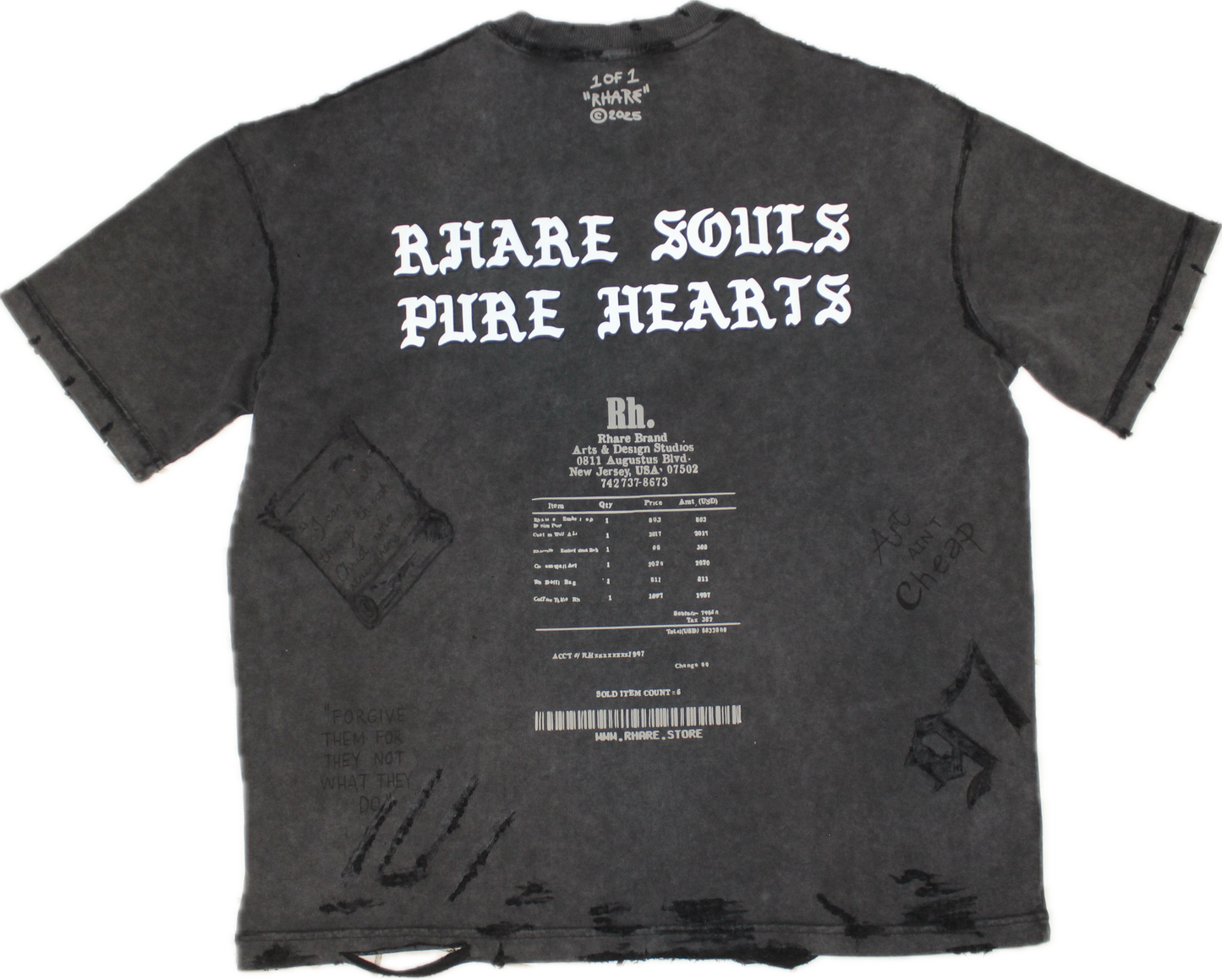 rhare receipt tee