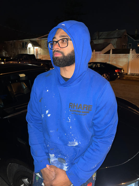 Blue Splatter Hoodie