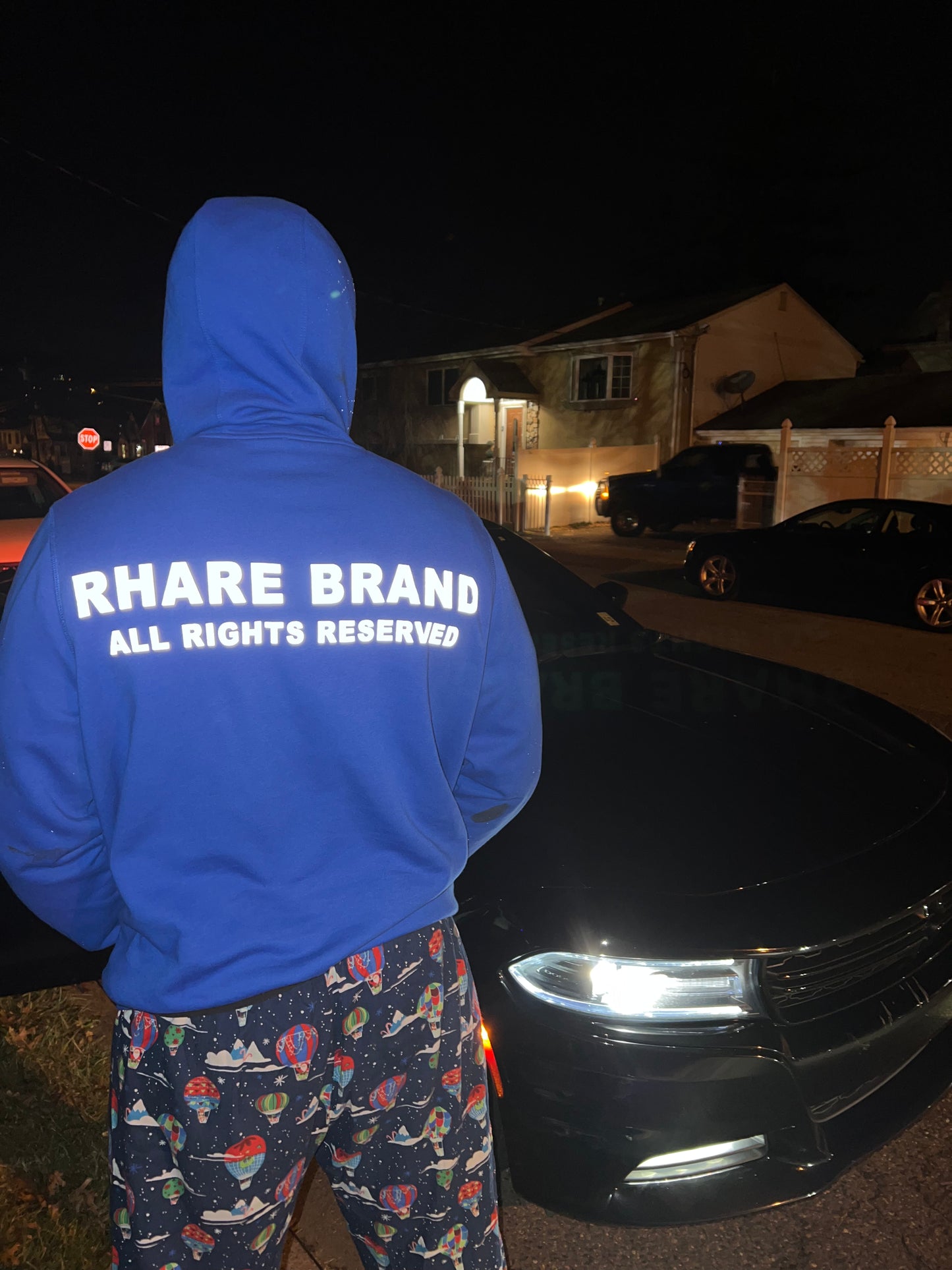 Blue Splatter Hoodie